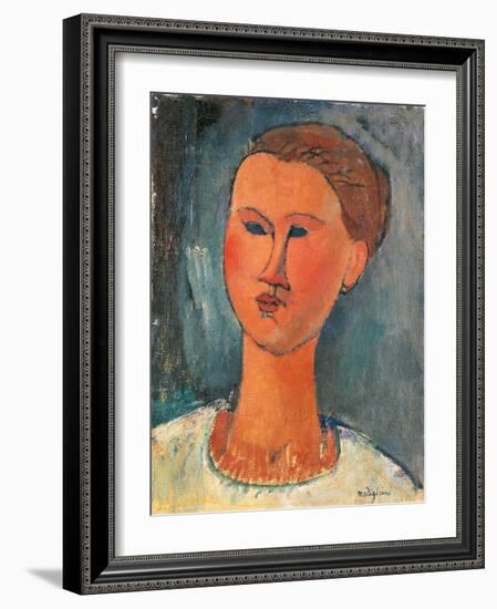 Portrait of a Young Woman-Amedeo Modigliani-Framed Giclee Print