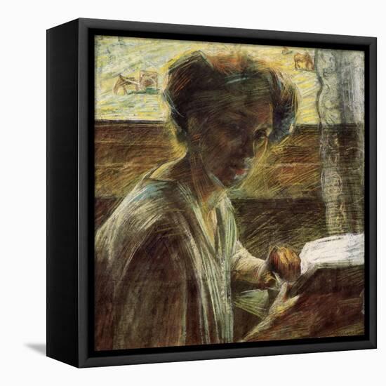 Portrait of a Young Woman-Umberto Boccioni-Framed Premier Image Canvas