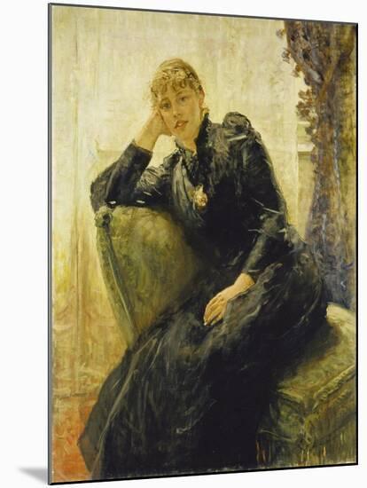 Portrait of a Young Woman-Fritz von Uhde-Mounted Giclee Print