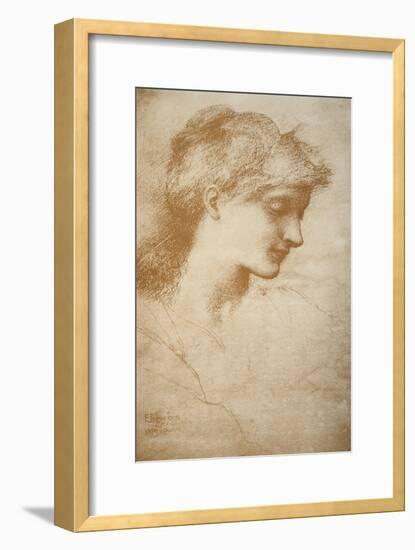 Portrait of a Young Woman-Edward Burne-Jones-Framed Giclee Print