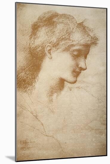 Portrait of a Young Woman-Edward Burne-Jones-Mounted Giclee Print