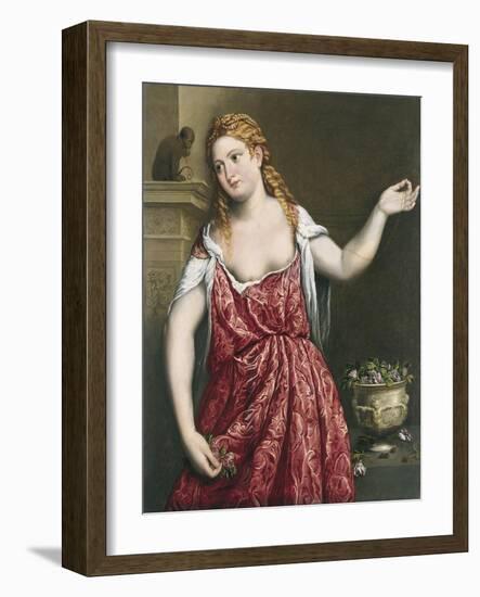 Portrait of a Young Woman-Paris Bordone-Framed Giclee Print