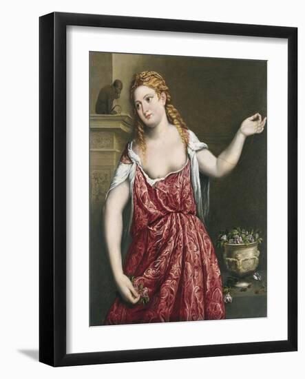 Portrait of a Young Woman-Paris Bordone-Framed Giclee Print