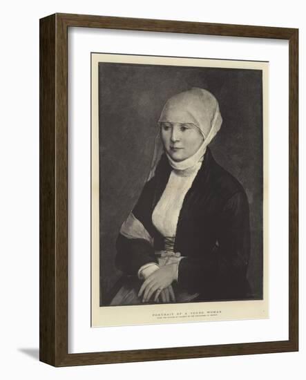 Portrait of a Young Woman-Hans Holbein the Younger-Framed Giclee Print