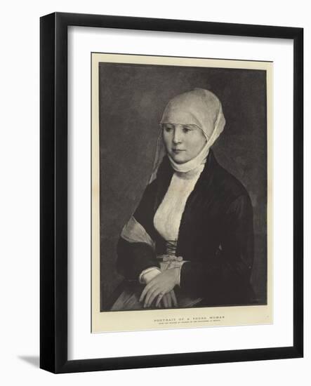 Portrait of a Young Woman-Hans Holbein the Younger-Framed Giclee Print