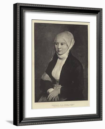 Portrait of a Young Woman-Hans Holbein the Younger-Framed Giclee Print