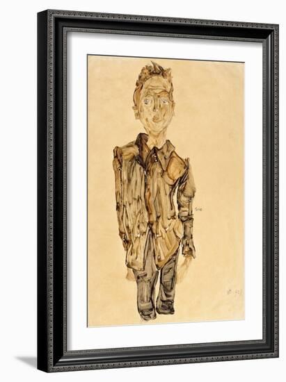 Portrait of a Youth, 1910-Egon Schiele-Framed Giclee Print