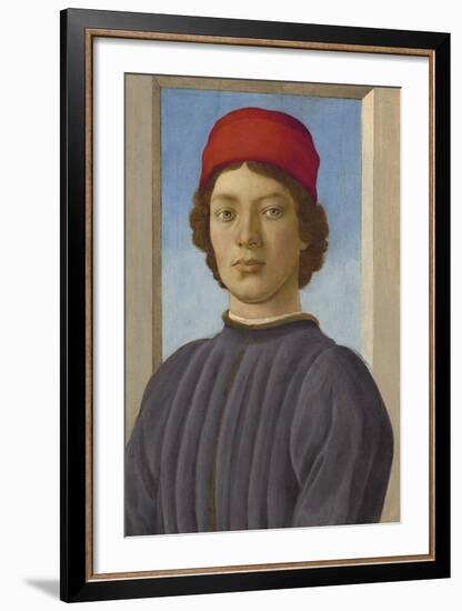 Portrait of a Youth, c. 1485-Filippino Lippi-Framed Premium Giclee Print