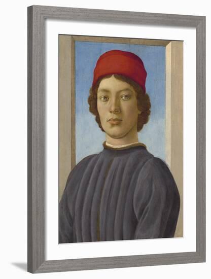 Portrait of a Youth, c. 1485-Filippino Lippi-Framed Premium Giclee Print