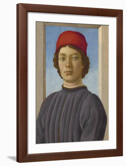 Portrait of a Youth, c. 1485-Filippino Lippi-Framed Premium Giclee Print