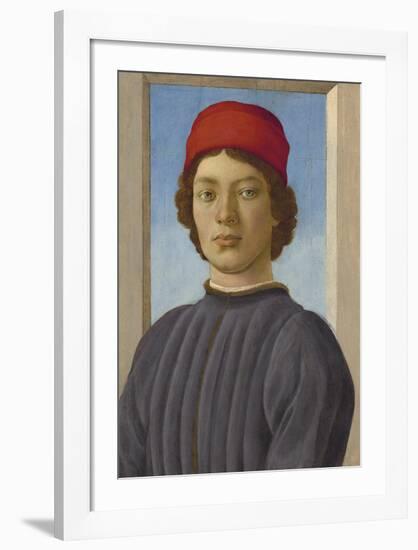 Portrait of a Youth, c. 1485-Filippino Lippi-Framed Premium Giclee Print