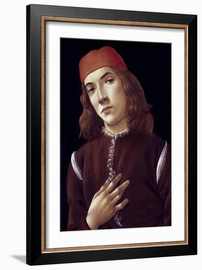 Portrait Of A Youth-Sandro Botticelli-Framed Giclee Print