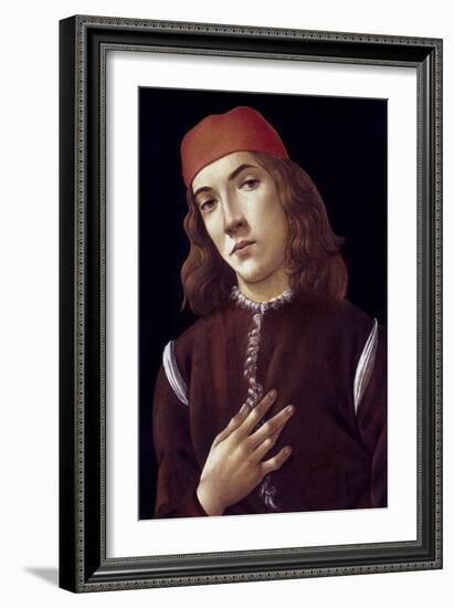 Portrait Of A Youth-Sandro Botticelli-Framed Giclee Print