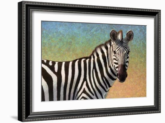 Portrait Of A Zebra-James W Johnson-Framed Giclee Print