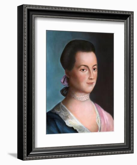 Portrait of Abigail Adams after a Painting-Benjamin Blythe-Framed Giclee Print
