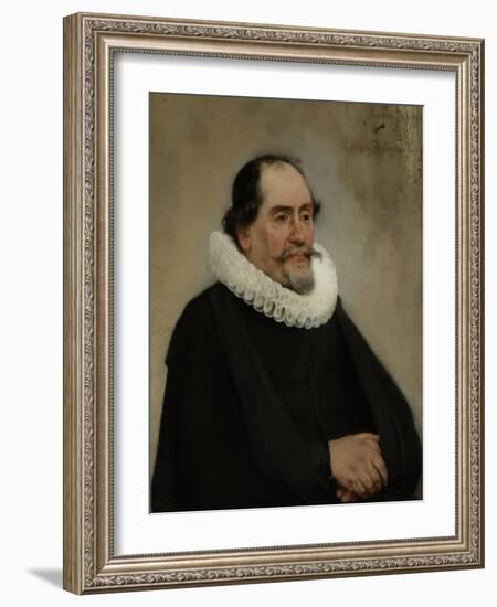 Portrait of Abraham De Potter, Amsterdam Silk Merchant-Carel Fabritius-Framed Art Print