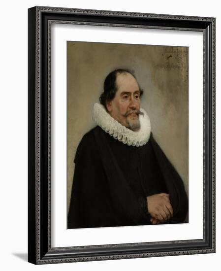 Portrait of Abraham De Potter, Amsterdam Silk Merchant-Carel Fabritius-Framed Art Print