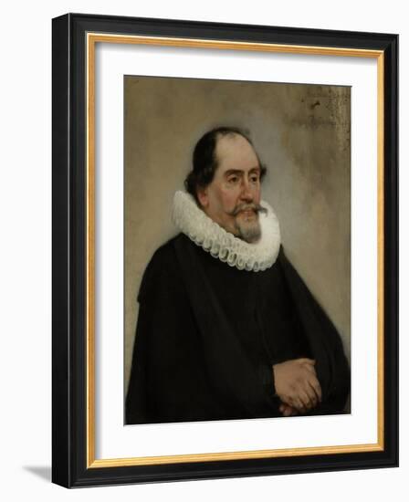 Portrait of Abraham De Potter, Amsterdam Silk Merchant-Carel Fabritius-Framed Art Print