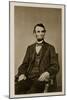 Portrait of Abraham Lincoln (1809-65) (B/W Photo)-Mathew Brady-Mounted Giclee Print