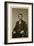 Portrait of Abraham Lincoln (1809-65) (B/W Photo)-Mathew Brady-Framed Giclee Print