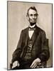 Portrait of Abraham Lincoln, 1861-65-Mathew Brady-Mounted Giclee Print