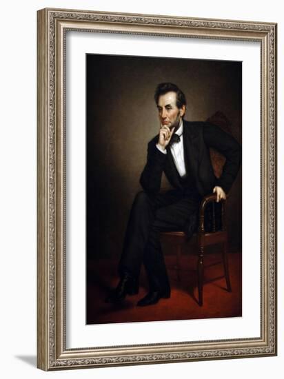 Portrait of Abraham Lincoln, 1887-George Peter Alexander Healy-Framed Giclee Print