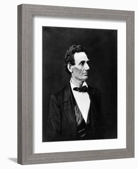 Portrait of Abraham Lincoln.American Statesman (1809 to 1865)-Unknown Artist-Framed Giclee Print