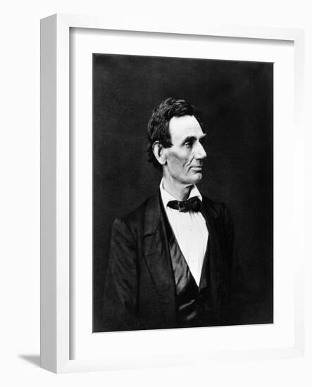 Portrait of Abraham Lincoln.American Statesman (1809 to 1865)-Unknown Artist-Framed Giclee Print