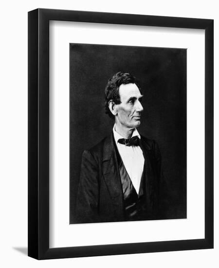 Portrait of Abraham Lincoln.American Statesman (1809 to 1865)-Unknown Artist-Framed Giclee Print