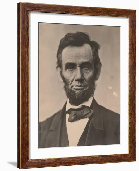 Portrait of Abraham Lincoln, November 1863, Printed c.1910-Alexander Gardner-Framed Photographic Print