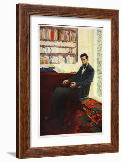 Portrait of Abraham Lincoln-Howard Pyle-Framed Giclee Print