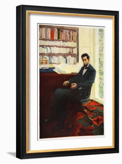 Portrait of Abraham Lincoln-Howard Pyle-Framed Giclee Print