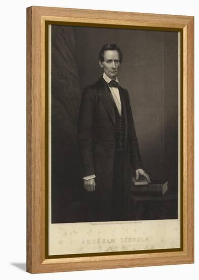 Portrait of Abraham Lincoln-Mathew Brady-Framed Premier Image Canvas