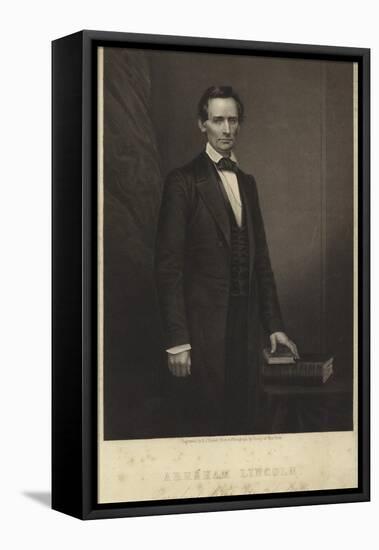 Portrait of Abraham Lincoln-Mathew Brady-Framed Premier Image Canvas