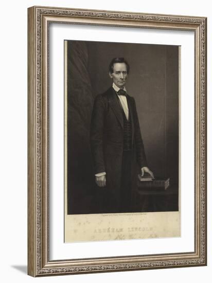 Portrait of Abraham Lincoln-Mathew Brady-Framed Giclee Print