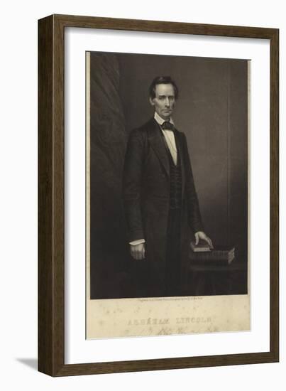 Portrait of Abraham Lincoln-Mathew Brady-Framed Giclee Print