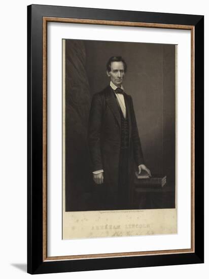 Portrait of Abraham Lincoln-Mathew Brady-Framed Giclee Print