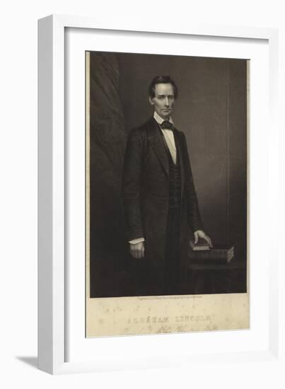 Portrait of Abraham Lincoln-Mathew Brady-Framed Giclee Print