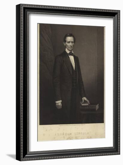 Portrait of Abraham Lincoln-Mathew Brady-Framed Giclee Print