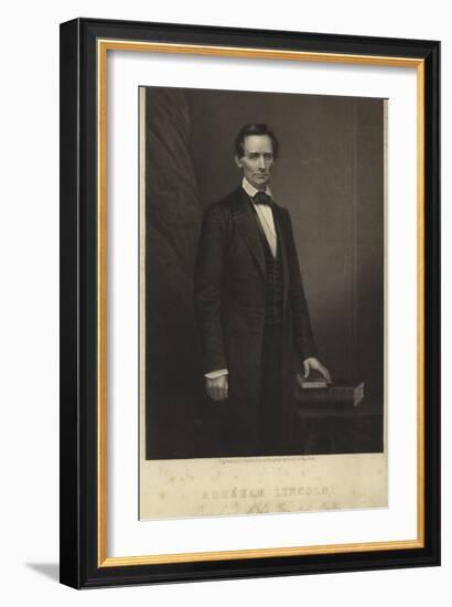 Portrait of Abraham Lincoln-Mathew Brady-Framed Giclee Print