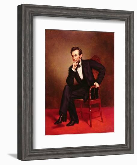 Portrait of Abraham Lincoln-George Peter Alexander Healy-Framed Giclee Print