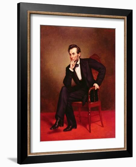 Portrait of Abraham Lincoln-George Peter Alexander Healy-Framed Giclee Print