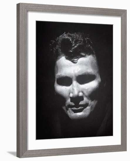 Portrait of Actor Jack Palance Looking Like a Jack-O'-Lantern-Loomis Dean-Framed Premium Photographic Print