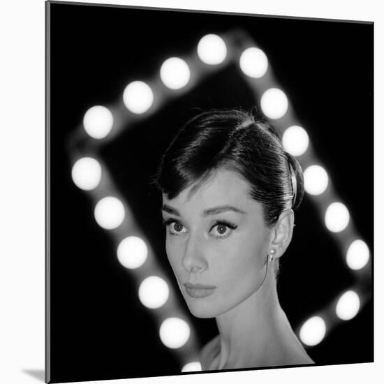 Portrait of Actress Audrey Hepburn-Allan Grant-Mounted Premium Photographic Print