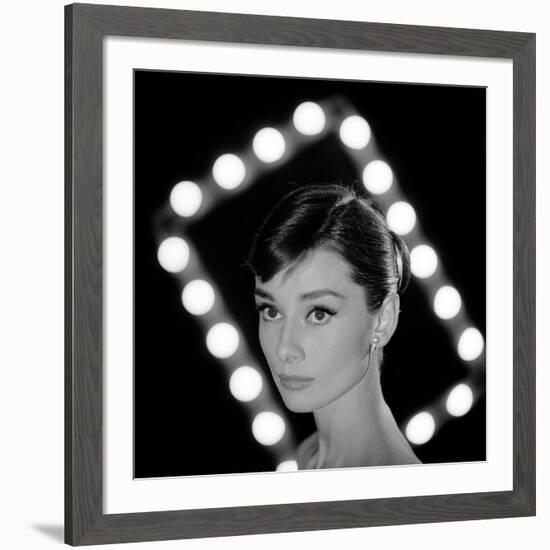 Portrait of Actress Audrey Hepburn-Allan Grant-Framed Premium Photographic Print