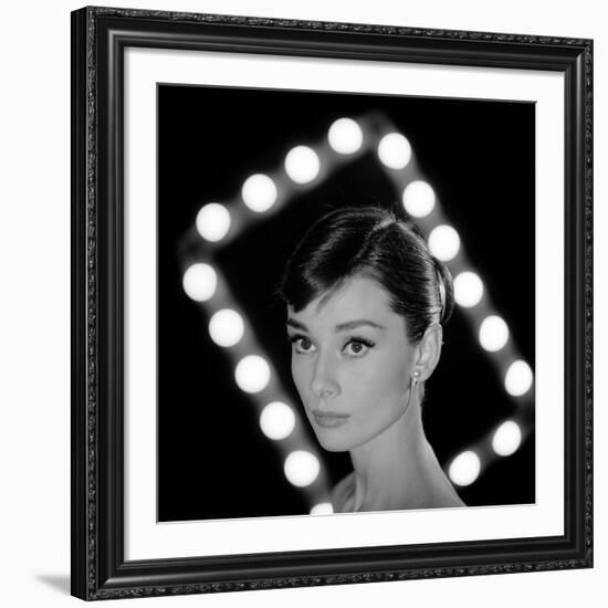 Portrait of Actress Audrey Hepburn-Allan Grant-Framed Premium Photographic Print