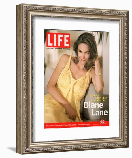 Portrait of Actress Diane Lane at Home, July 29, 2005-Guy Aroch-Framed Photographic Print