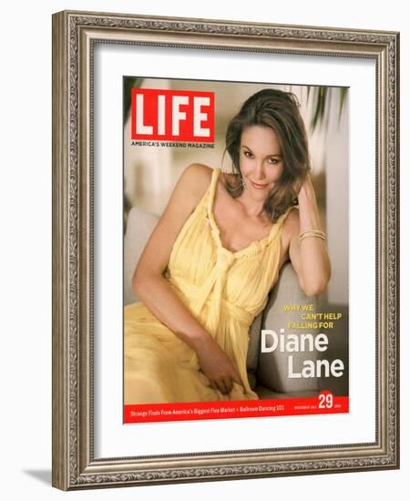 Portrait of Actress Diane Lane at Home, July 29, 2005-Guy Aroch-Framed Photographic Print