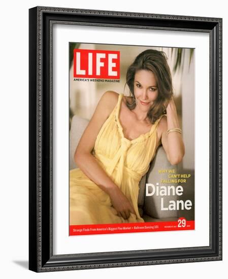 Portrait of Actress Diane Lane at Home, July 29, 2005-Guy Aroch-Framed Photographic Print