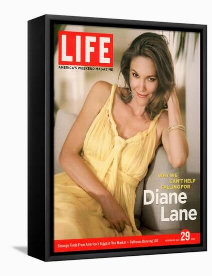 Portrait of Actress Diane Lane at Home, July 29, 2005-Guy Aroch-Framed Premier Image Canvas